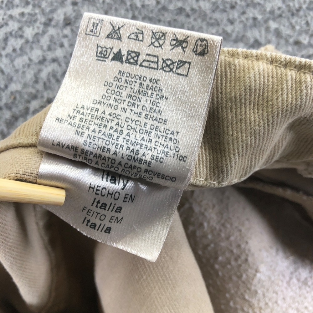 Alexander McQueen Jeans Womens 26 Beige Distressed Straight Leg Made In Italy - Picture 13 of 16